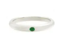 ★在庫処分★【ティファニー】スタッキングバンド　リング　エメラルド　８号 ☆在庫処分☆【ティファニー】スタッキングバンド リング