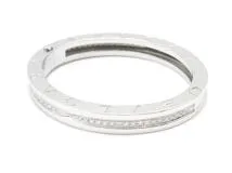 BVLGARI　ブルガリ　B-zero1ブレスレット　バングル　Sサイズ　WG　ホワイトゴールド　ダイヤモンド　44.9g　357845　2143200489577　【200】
