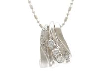 JEWELRY　ジュエリー　ダイヤネックレス　WG　ホワイトゴールド　ダイヤモンド　D0.22ct　5.4g　2121000006507　【200】