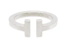 TIFFANY＆CO　ティファニー　Tスクエアリング　指輪　750WG　ホワイトゴールド　7.3g　約13.5号　60147126　参考価格\297,000（2120000239496）【200】