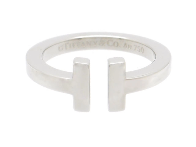 TIFFANY＆CO　ティファニー　Tスクエアリング　指輪　750WG　ホワイトゴールド　7.3g　約13.5号　60147126　参考価格\297,000（2120000239496）【200】