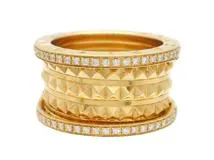 BVLGARI　ブルガリ　B-zero1ロック　４バンドリング　 YG　イエローゴール　ダイヤモンド 　13.5g 　54号　357900　2143300209730　【200】