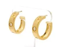Cartier カルティエ ラブピアス YG イエローゴールド ダイヤモンド