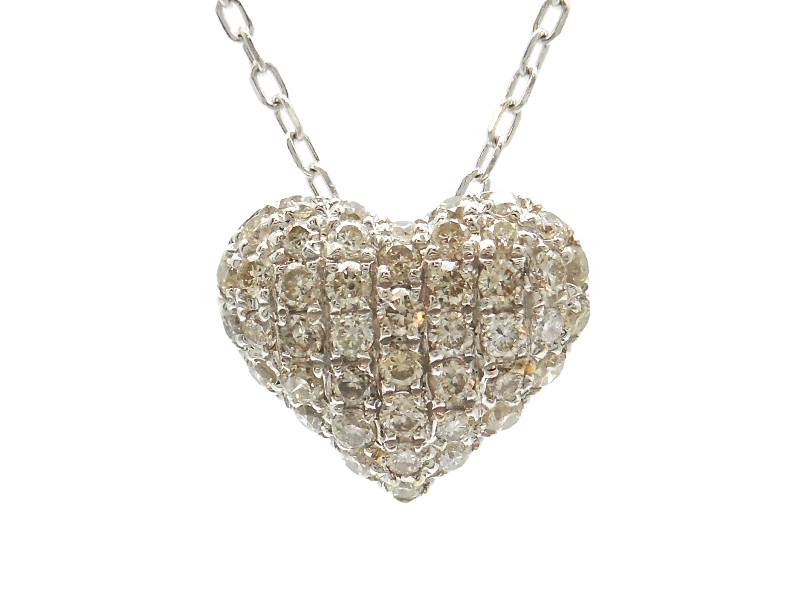 ハートパヴェ　ダイヤネックレス 楽天市場】ダイヤモンド ルビー ハート パヴェ ネックレス ダイヤ 0.06