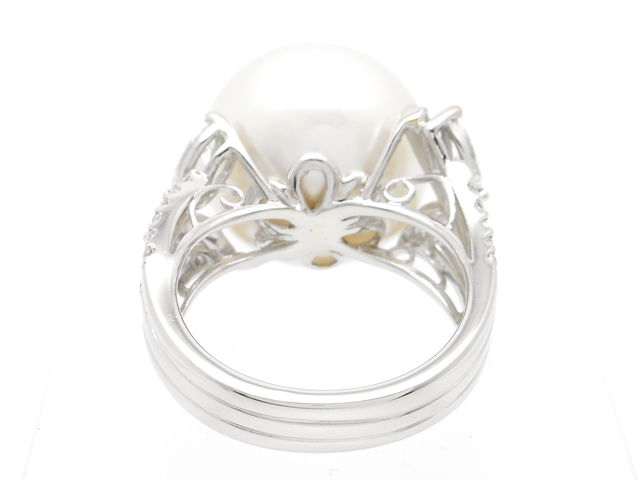 JEWELRY 貴金属・宝石 パールリング 南洋真珠 白蝶真珠 ダイヤリング