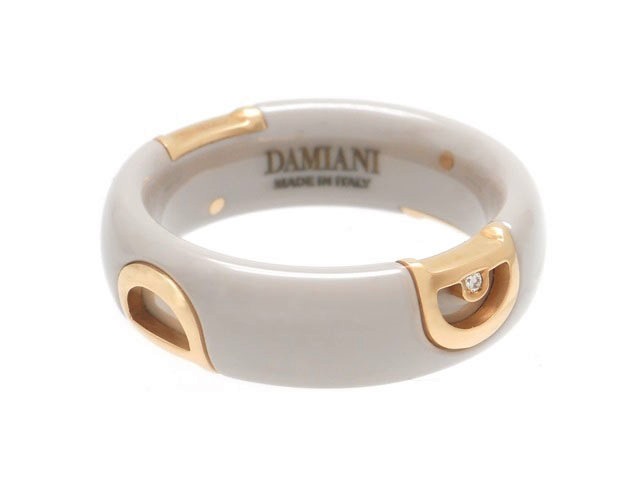 ダミアーニ DAMIANI Dアイコン ダイヤリング ホワイトセラミック/750PG ホワイトセラミック/750PG ジュエリー