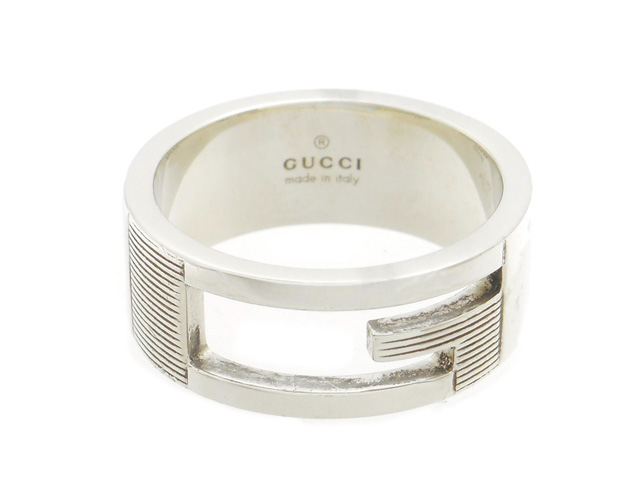 GUCCI  グッチ　ブランデッドGリング　美品　磨き済み　16号 GUCCI グッチ ブランデッドGリング 美品 磨き済み 16号 - メルカリ