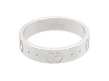 GUCCI　グッチ　アイコンリング　指輪　ホワイトゴールド　WG　9号　3.6g （2143500176177）【200】 　2143500176177