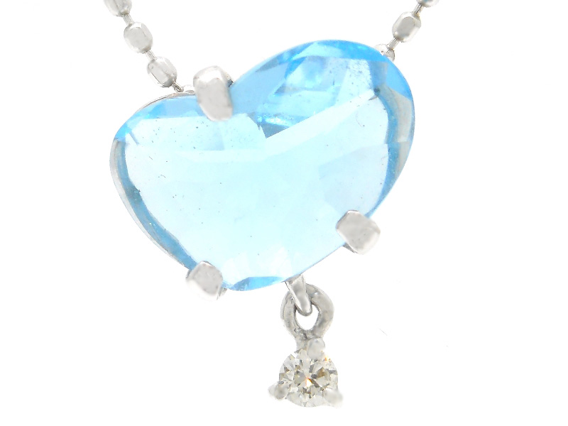 JEWELRY 貴金属・宝石 ネックレス ハート K18WG ホワイト