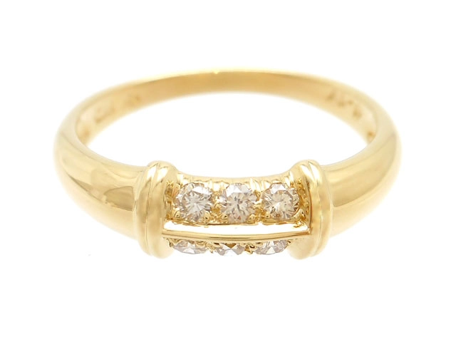 JEWELRY　貴金属・宝石　ダイヤリング　指輪　K18　ゴールド　ダイヤモンド0.17ct　2.7g　12号　（2141000325507）【200】
