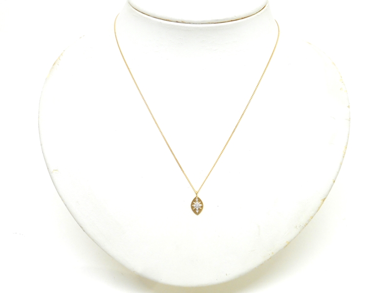 agete アガット ネックレス K18 ゴールド PT900 プラチナ D