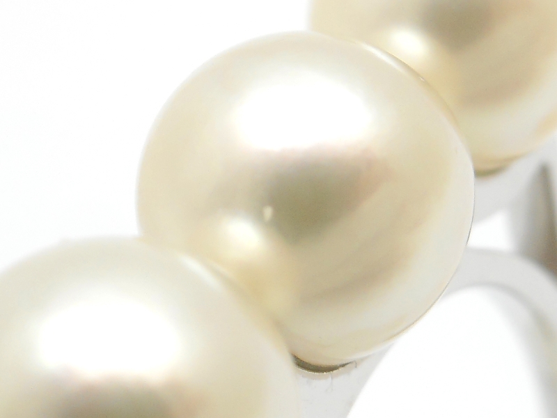 真珠 アコヤ真珠ペンダントネックレス D-0.10ct（チェーン付き） y-p
