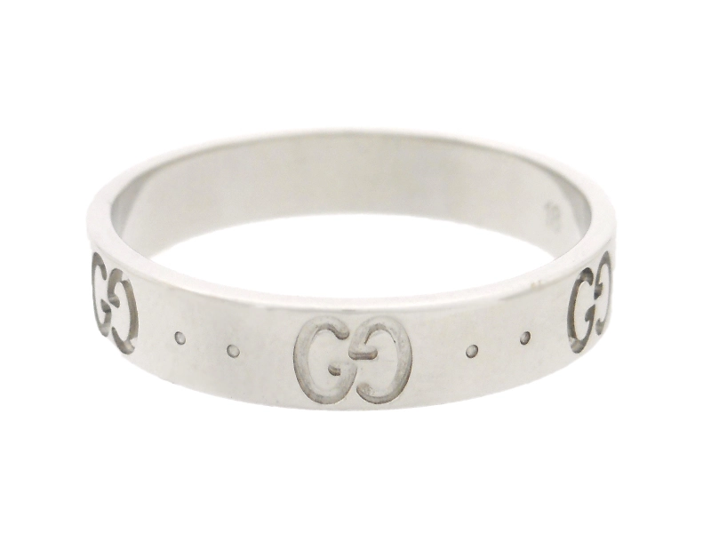 GUCCI　グッチ　貴金属･宝石　アイコンリング　指輪　WG　ホワイトゴールド　4.3g　18号　2120500241135【200】