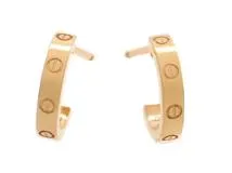 カルティエミニラブピアスピンクゴールド カルティエ ミニラブピアス ゴールド CRB8029000 K18ピンクゴールド PG