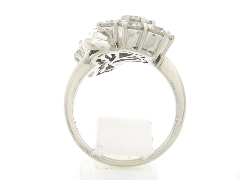 JEWELRY 貴金属・宝石 ダイヤモンド リング 指輪 フラワー PT900 プラチナ D2.00ct 9.7g 10号 2143600266464 【200】