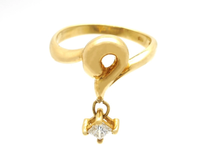 JEWELRY　貴金属・宝石　ダイヤモンド　リング　指輪　K18　ゴールド　D0.15ct　10号 　2.9g　【200】