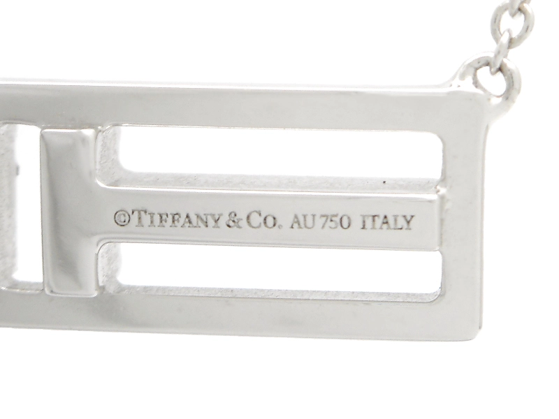 TIFFANY＆CO　ティファニー　貴金属・宝石　Tトゥオープンホリゾンタルネックレス　WG　ホワイトゴールド　ダイヤモンド　約4.3g　2143000647870【200】