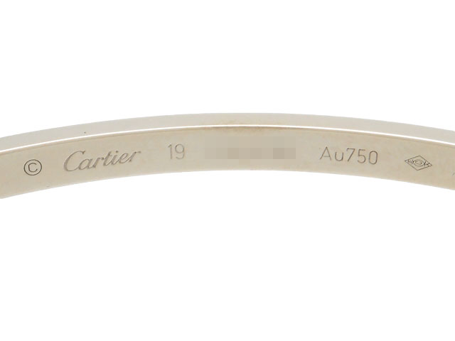 Cartier　カルティエ　ラブブレス　ブレスレット　バングル　ラブブレスSM　スモールモデル　WG　ホワイトゴールド　22.0g　19号　 B6047400　2147100468434【200】