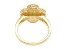 Van Cleef & Arpels　ヴァンクリーフ&アーペル　ヴィンテージアルハンブラ　リング　マラカイト　ダイヤモンド　52号　日本サイズ12号　6.6g　VCARO3QM52　2143500276808　【200】
