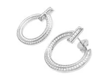 TIFFANY＆CO ティファニー Tワンオープンフープピアス WG ホワイト