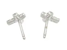Cartier　カルティエ　クロスピアス　WG　ホワイトゴールド　ダイヤモンド　1.2g　2120800007455　【200】