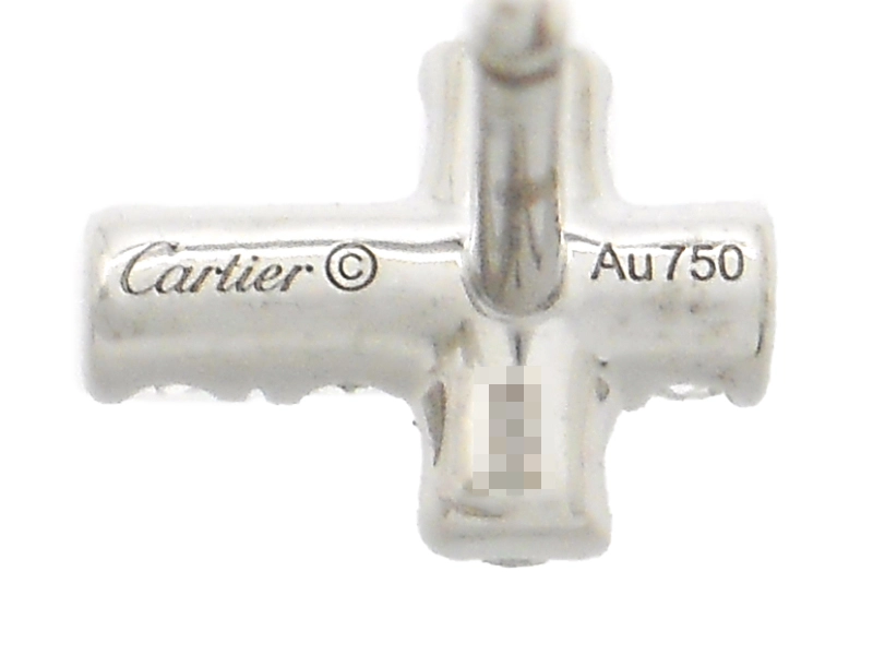 Cartier　カルティエ　クロスピアス　WG　ホワイトゴールド　ダイヤモンド　1.2g　2120800007455　【200】