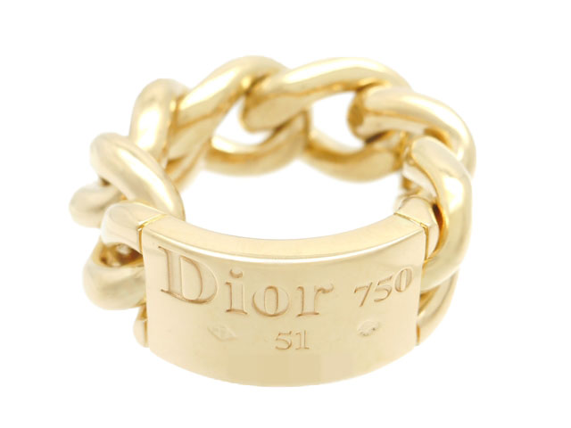 Dior ディオール 貴金属・宝石 ゴルメットリング ラージ ロゴチェーン ...
