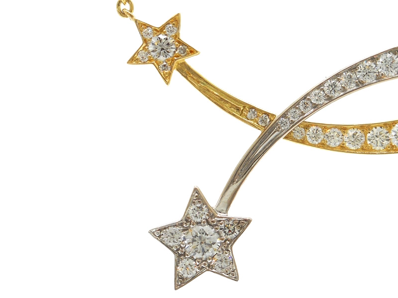 CHANEL　シャネル　コメットコレクション　ネックレス　YG　WG　ゴールド　ダイヤモンド　6.9ｇ　J11730　2120000347900　【200】