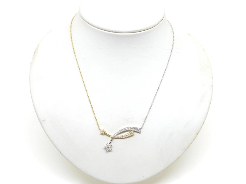 CHANEL　シャネル　コメットコレクション　ネックレス　YG　WG　ゴールド　ダイヤモンド　6.9ｇ　J11730　2120000347900　【200】