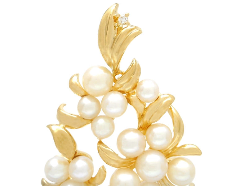 TASAKI　タサキ　ペンダントトップ　真珠　K18　イエローゴールド　D　ダイヤモンド　0.01ct 　9.4g　2143200600170【200】