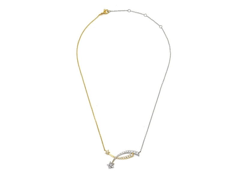 CHANEL　シャネル　コメットコレクション　ネックレス　YG　WG　ゴールド　ダイヤモンド　6.9ｇ　J11730　2120000347900　【200】