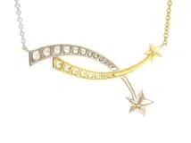 CHANEL　シャネル　コメットコレクション　ネックレス　YG　WG　ゴールド　ダイヤモンド　6.9ｇ　J11730　2120000347900　【200】