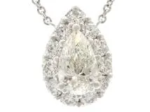 GRAFF　グラフ　アイコンペアシェイプネックレス　WG　ホワイトゴールド　D0.70ct　4.4g　2143000683984　【200】