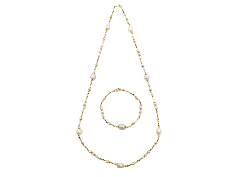 MIKIMOTO ミキモト パールネックレス&ブレスレット 2点セット MIKIMOTO ミキモト パールネックレス&ブレスレット 2点セット