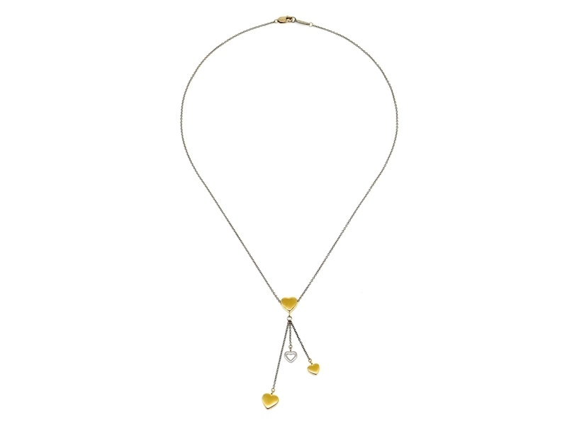 マTIFFANY&CO ティファニー マルチハートスウィングドロップネックレス YG イエローゴールド WG ホワイトゴールド 6.7g 2147100538311 【200】