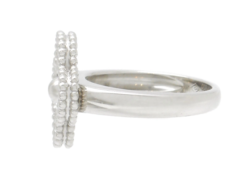 Van Cleef & Arpels ヴァンクリーフ&アーペル ヴィンテージアルハンブラ リング WG ホワイトゴールド ダイヤモンド 約6.4g 49号 日本サイズ9号 VCARO26N49 2143700191970 【200】