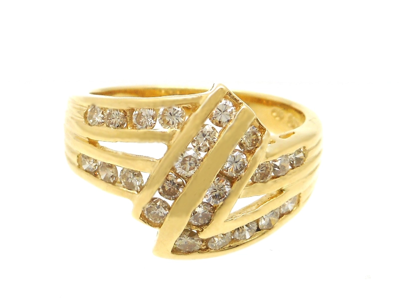JEWELRY　貴金属・宝石　ダイヤモンド　リング　指輪　K18　ゴールド　D0.82ct　4.4g　11号　2141000354095 【200】
