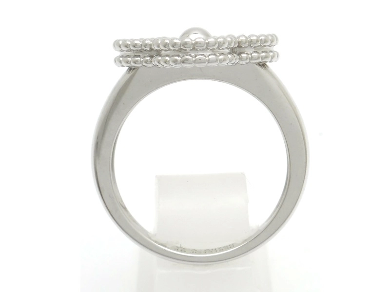 Van Cleef & Arpels ヴァンクリーフ&アーペル ヴィンテージアルハンブラ リング WG ホワイトゴールド ダイヤモンド 約6.4g 49号 日本サイズ9号 VCARO26N49 2143700191970 【200】