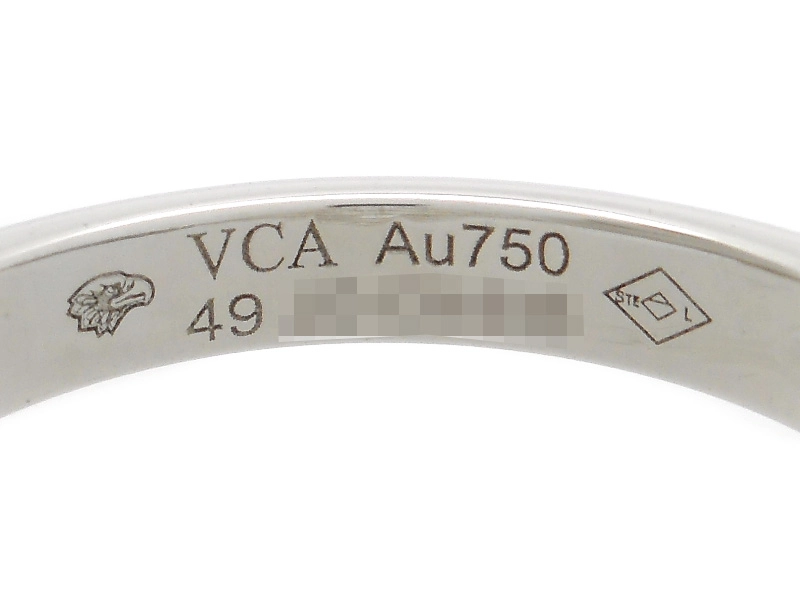 Van Cleef & Arpels ヴァンクリーフ&アーペル ヴィンテージアルハンブラ リング WG ホワイトゴールド ダイヤモンド 約6.4g 49号 日本サイズ9号 VCARO26N49 2143700191970 【200】