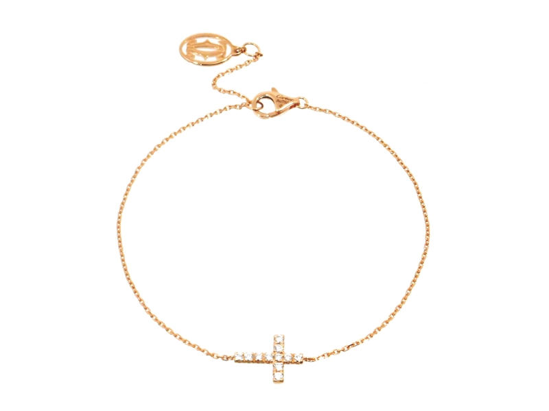 Cartier　カルティエ　シンボルクロスブレスレット　PG　ピンクゴールド　ダイヤモンド　2.1g　B6040200　2120800007462　【200】