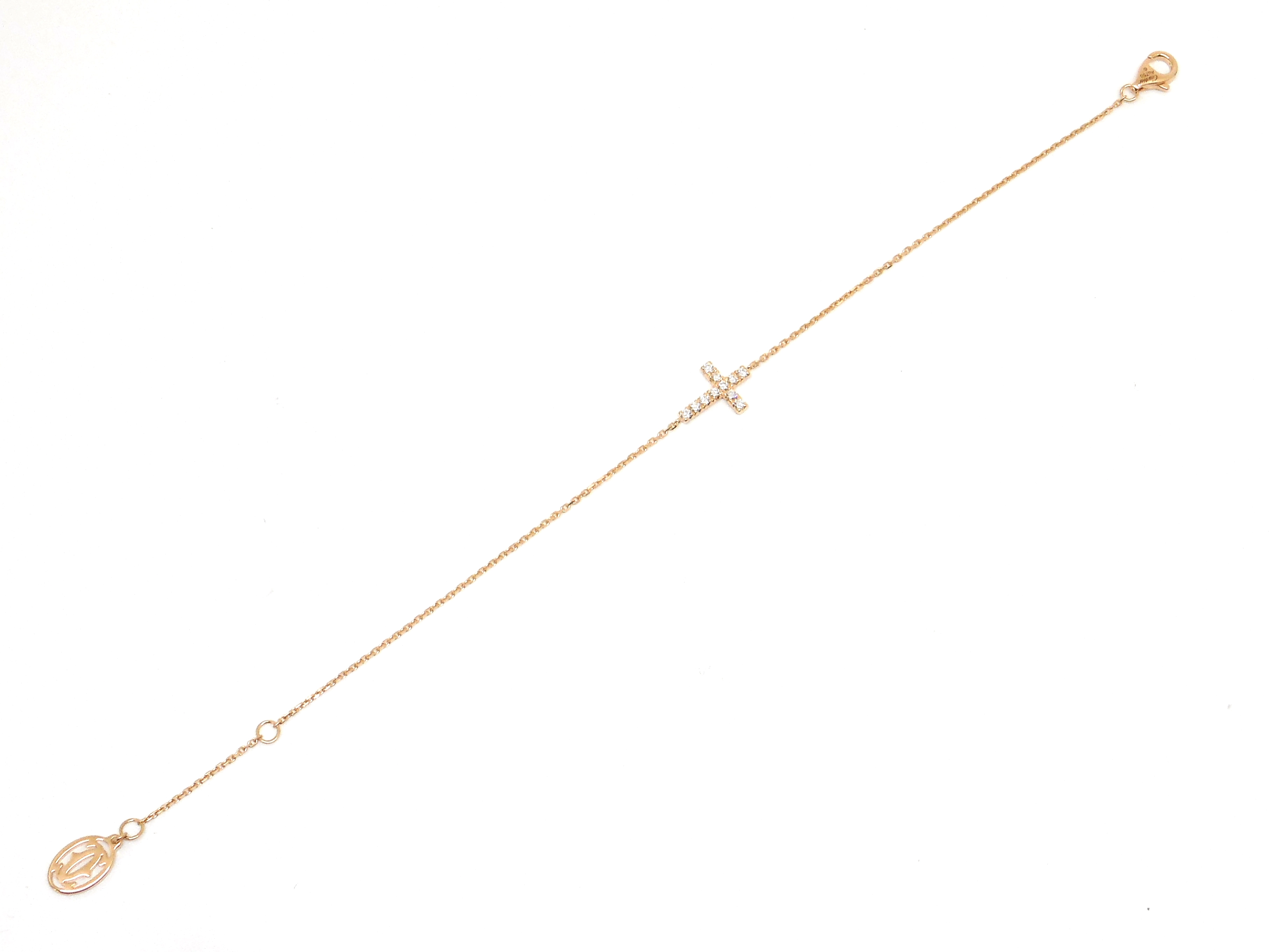 Cartier カルティエ シンボルクロスブレスレット PG ピンクゴールド ダイヤモンド 2.1g B6040200 2120800007462 【200】