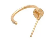 Cartier　カルティエ　ジュストアンクルフープピアス　スモールモデル　PG　ピンクゴールド　ダイヤモンド　4.4g　CRB8301429　2147300411018　【200】