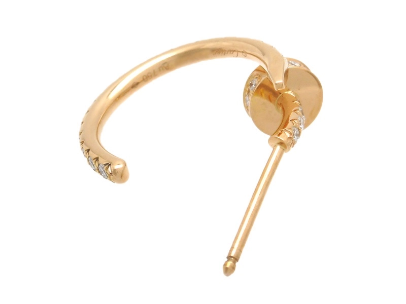 Cartier　カルティエ　ジュストアンクルフープピアス　スモールモデル　PG　ピンクゴールド　ダイヤモンド　4.4g　CRB8301429　2147300411018　【200】