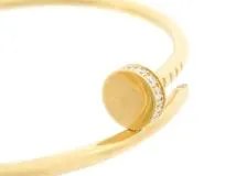 Cartier　カルティエ　ジュストアンクル ブレスレット　スモールモデル　SM　イエローゴールド　YG　ダイヤモンド　8.3g（2143700194476）【200】