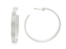 Cartier　カルティエ　ラブフープ ピアス　ホワイトゴールド　WG　12.8g　ラージモデル　B8028300（2147100531107）【200】