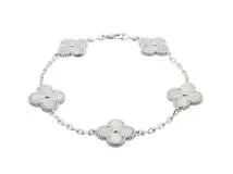 Van Cleef & Arpels　ヴァンクリーフ＆アーペル　ヴィンテージアルハンブラ　ブレスレット　WG　ホワイトゴールド　ギヨシエ　19.2g　VCARP9XE00　2120500175614　【200】