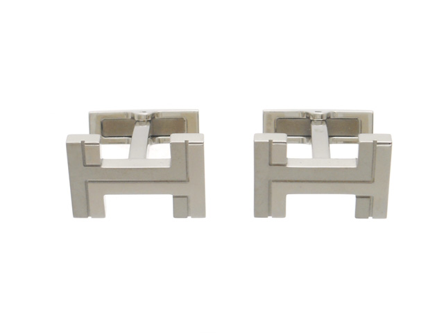 G2815 美品 エルメス H2 Hモチーフ HロゴSV925 カフス HERMES 超美品 エルメス H2 Hモチーフ Hロゴ カフス カフス