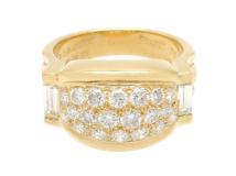 PIAGET　ピアジェ　貴金属・宝石　ダイヤモンド　リング　パヴェダイヤ　Yg　イエローゴールド　10.0g　55号　日本サイズ15号　2143500251546　【200】