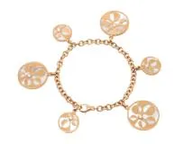 BVLGARI　ブルガリ　インタルシオブレスレット 　PG　ピンクゴールド　白蝶貝　シェル　ダイヤモンド　　2143000659644　【200】