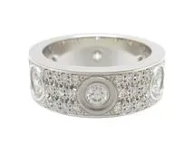 Cartier　カルティエ　ラブリング　WG　ホワイトゴールド　パヴェダイヤモンド　9.6g　49号　日本サイズ9号　N4210400　2143700196746　【200】